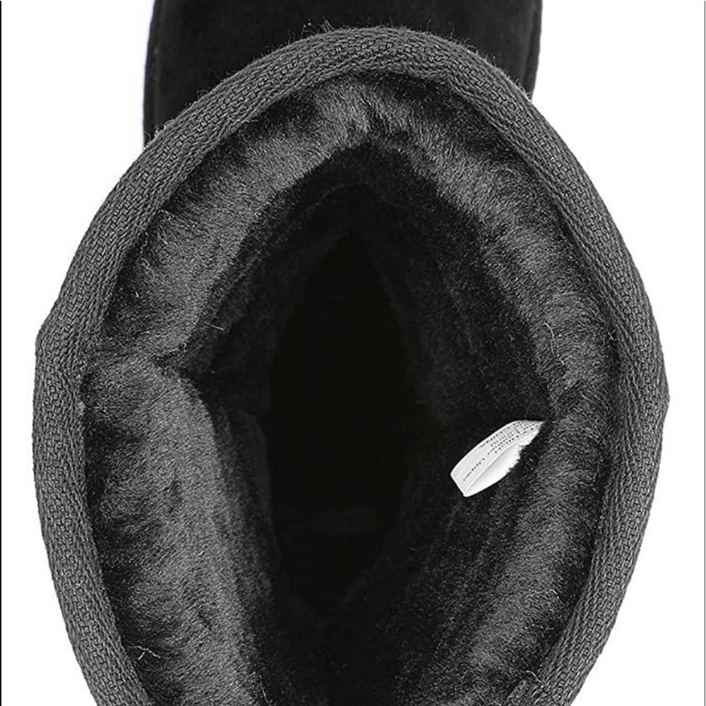NEW DREAM PAIRS New Mid Calf Black Women's Short Sheepskin Boots US10 - Picture 6 of 9